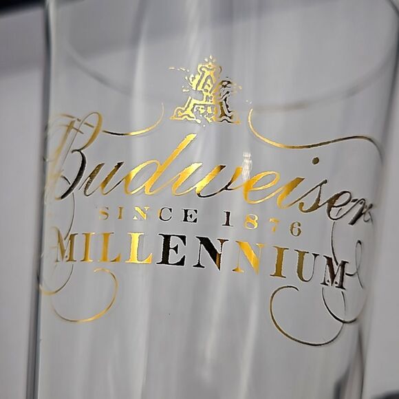 Set of 2 Budweiser Millennium  Footed Pilsner Glasses - Anheuser-Busch - Picture 3 of 8